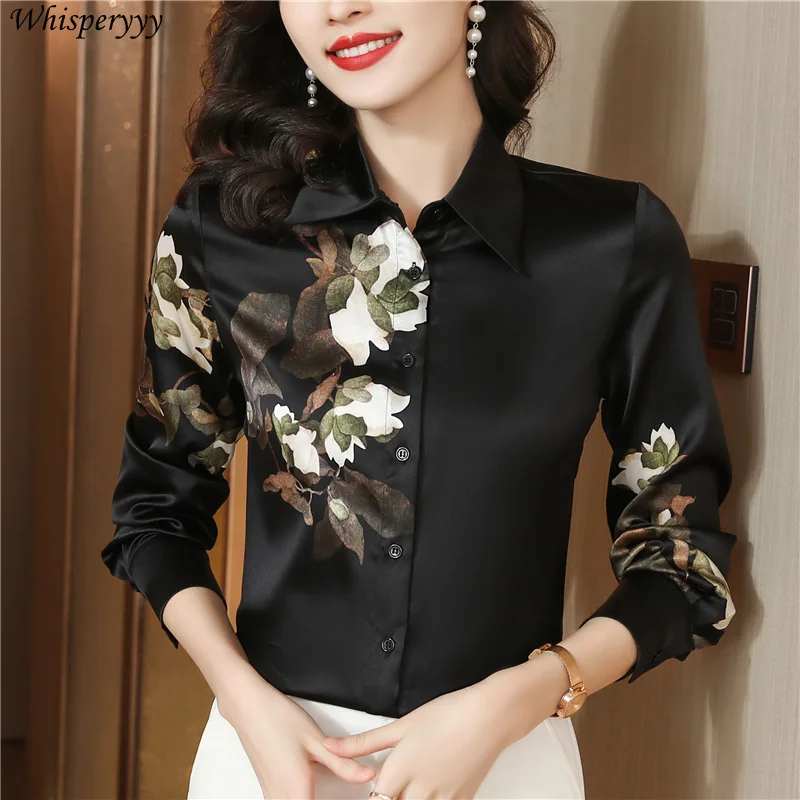Chinese Style Black Printed Blouse Vintage Long-sleeved Shirt Women Fashion Single-breasted Casual Blusas Mujer Lapel Tops
Chinese Style Black Printed Blouse Vintage Long-sleeved Shirt Women Fashion Single-breasted Casual Blusas Mujer Lapel Tops