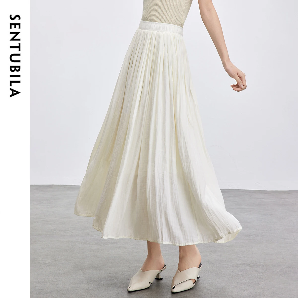 SENTUBILA Womens Long Skirt 2025 Spring Summer Elastic Waist Folds Swing Hem Holiday Vacation Elegant Midi Skirts W52Q87927
SENTUBILA Womens Long Skirt 2025 Spring Summer Elastic Waist Folds Swing Hem Holiday Vacation Elegant Midi Skirts W52Q87927