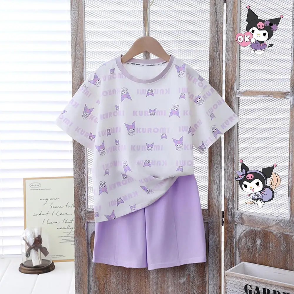 Детский комплект из 2 предметов Kawaii Kuromi в стиле аниме, летние шорты с короткими рукавами My Melody Sanrio для девочек и мальчиков, свободная удобная одежда с круглым вырезом
Детский комплект из 2 предметов Kawaii Kuromi в стиле аниме, летние шорты с короткими рукавами My Melody Sanrio для девочек и мальчиков, свободная удобная одежда с круглым вырезом