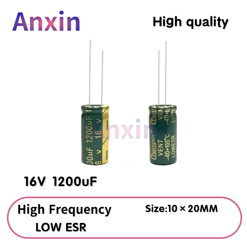 10PCS 16V1200uF Aluminum Capacitor, High Frequency Low ESR 105°C Radial for Power Supply/Solar Inverter Size: 10×20M
10PCS 16V1200uF Aluminum Capacitor, High Frequency Low ESR 105°C Radial for Power Supply/Solar Inverter Size: 10×20M