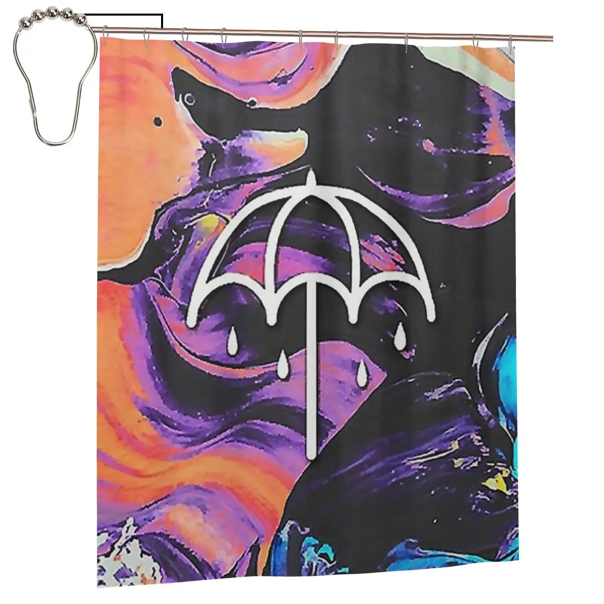 Водонепроницаемая шторка для душа Splash Bmth из полиэстера с крючками
Водонепроницаемая шторка для душа Splash Bmth из полиэстера с крючками