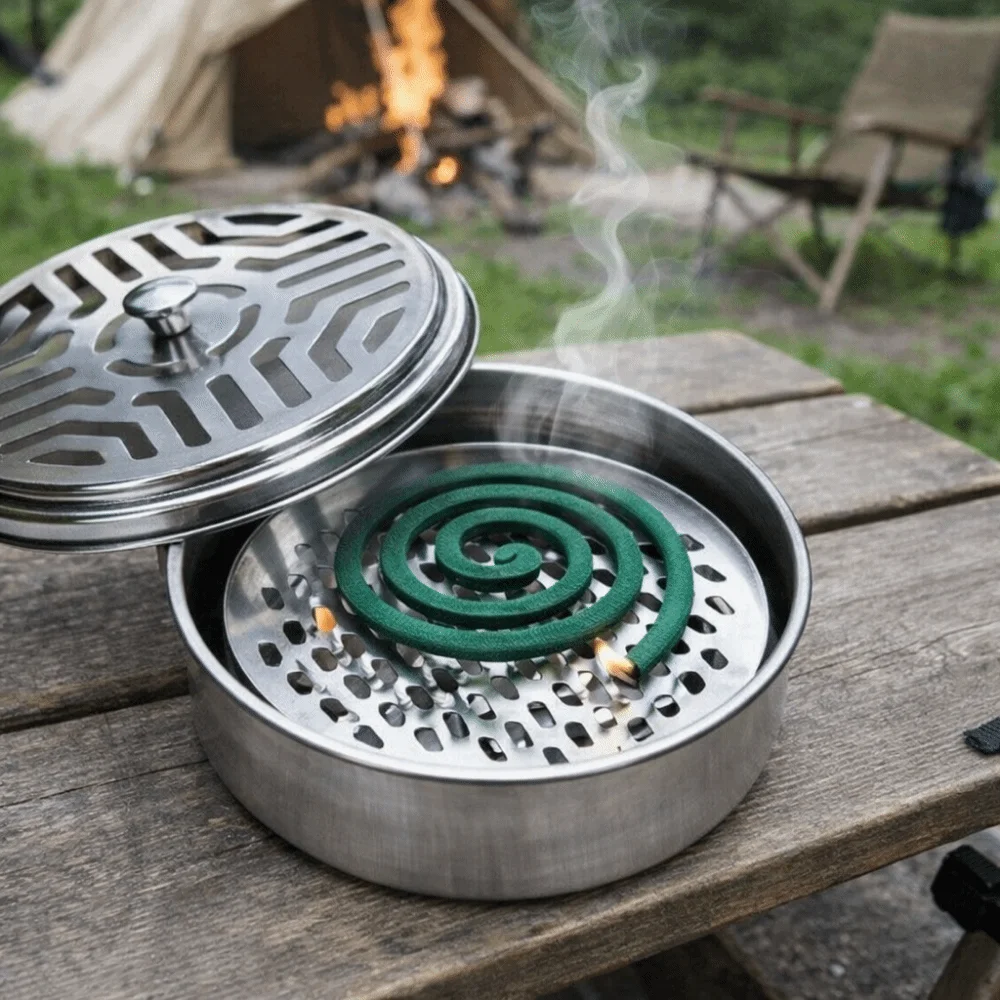Stainless Steel Mosquito Coil Tray Fireproof Portable Mosquito Coil Holder With Lid Serrated Mosquito Coil Box Outdoor
Stainless Steel Mosquito Coil Tray Fireproof Portable Mosquito Coil Holder With Lid Serrated Mosquito Coil Box Outdoor