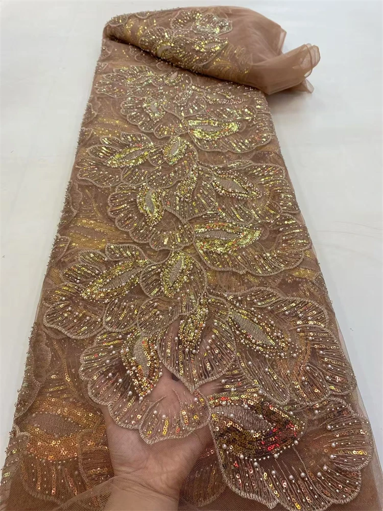 2026 High-End New Design Fabrics African French Beaded Sequins Mesh Lace Fabrics Nigerian For Women's Wedding Dresses
2026 High-End New Design Fabrics African French Beaded Sequins Mesh Lace Fabrics Nigerian For Women's Wedding Dresses