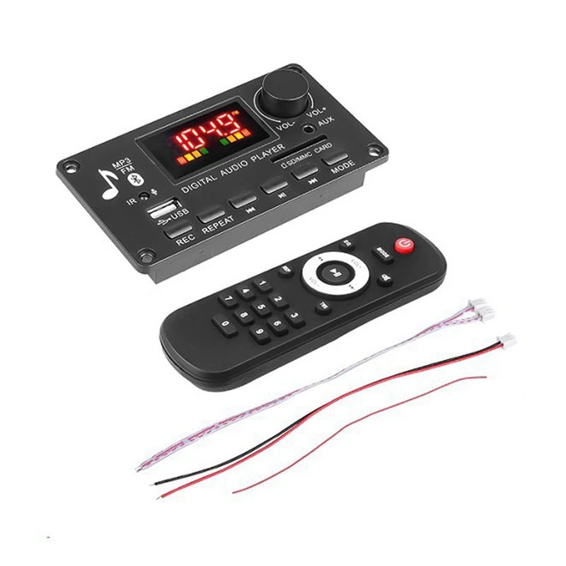 Mp3-плеер с цветным экраном, Плата декодера 2X40W, усилитель, запись звонков, BT, автомобильный FM-радиомодуль с поддержкой TF USB AUX 3,5 WAV
Mp3-плеер с цветным экраном, Плата декодера 2X40W, усилитель, запись звонков, BT, автомобильный FM-радиомодуль с поддержкой TF USB AUX 3,5 WAV