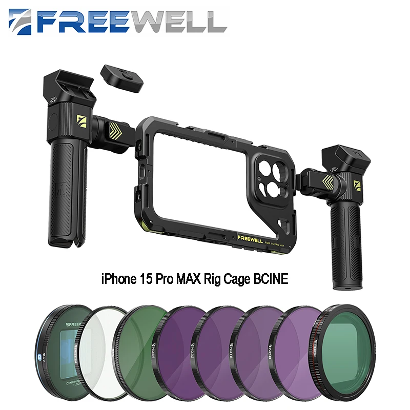 Freewell Многофункциональный iPhone Genius Rig Cine Kit фильтр для штатива для iPhone 15 Pro MAX стабилизатор видеосъемки
Freewell Многофункциональный iPhone Genius Rig Cine Kit фильтр для штатива для iPhone 15 Pro MAX стабилизатор видеосъемки