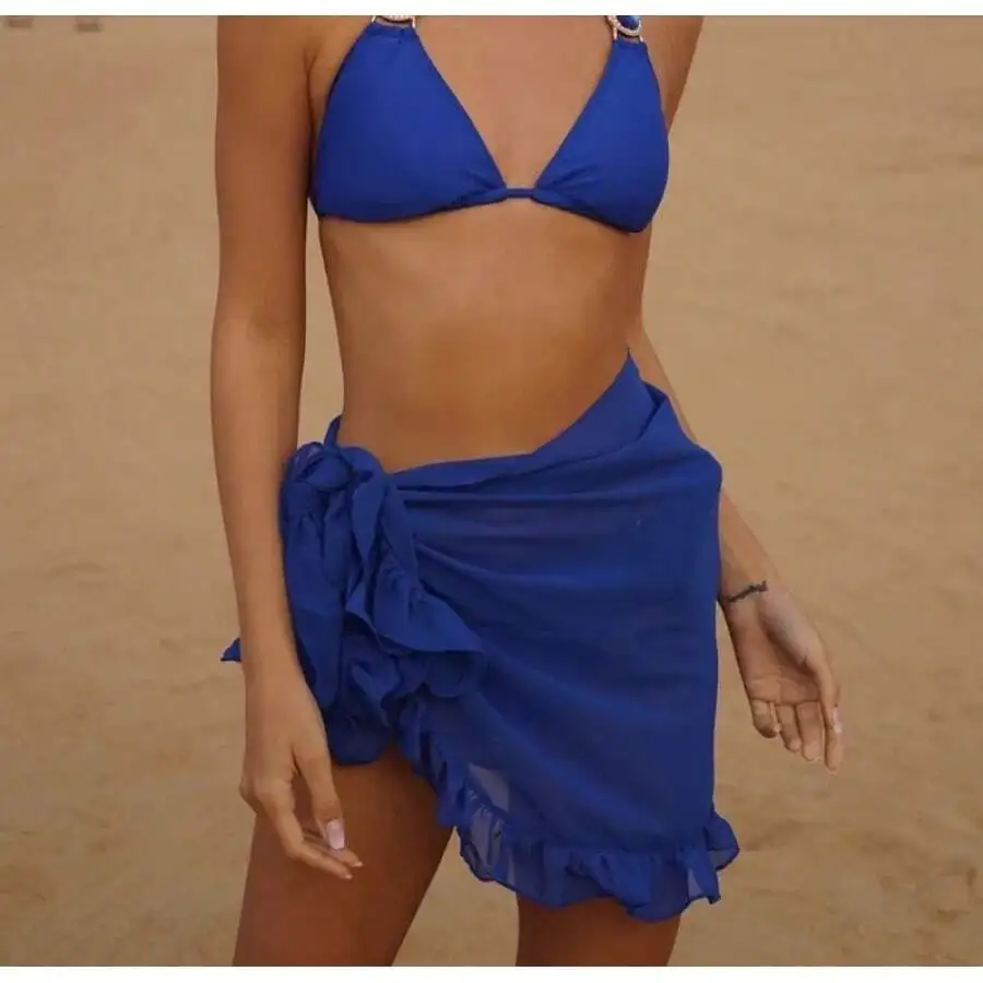 Ruffle Bikini Cover Up Short Skirt Women Summer Sun Protection Sarong Beach Wrap
Ruffle Bikini Cover Up Short Skirt Women Summer Sun Protection Sarong Beach Wrap