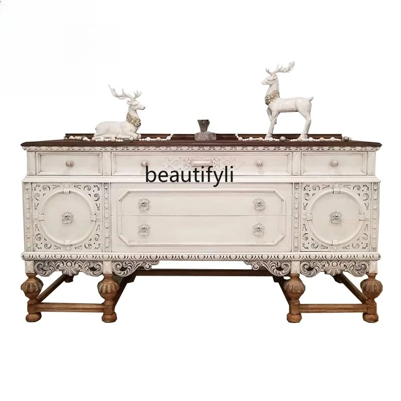 French Wood Carved Entrance Sideboard Affordable Luxury Style European Luxury Hall Cabinet Display Cabinet Living Room
French Wood Carved Entrance Sideboard Affordable Luxury Style European Luxury Hall Cabinet Display Cabinet Living Room
