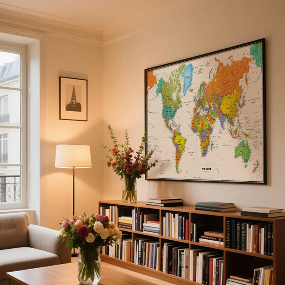 Wall Map of The World 120*80cm Retro Art Poster Decorative Canvas Painting Decor Unframed Print Living Room School Supplies
Wall Map of The World 120*80cm Retro Art Poster Decorative Canvas Painting Decor Unframed Print Living Room School Supplies