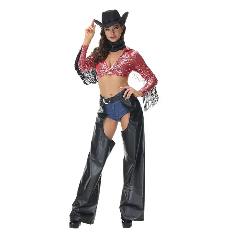 Sexy Role Play Policewoman Suit Western Cowboy Tassel Suit Sexy Underwear Uniform Stage Performance Costume
Sexy Role Play Policewoman Suit Western Cowboy Tassel Suit Sexy Underwear Uniform Stage Performance Costume