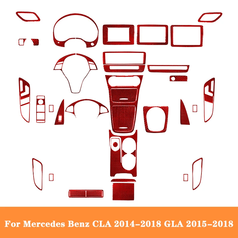 Carbon Fiber Red Stickers Various Parts Car Interior Decorative Accessories For Mercedes Benz CLA 2014-2018 / GLA 2015-2018
Carbon Fiber Red Stickers Various Parts Car Interior Decorative Accessories For Mercedes Benz CLA 2014-2018 / GLA 2015-2018