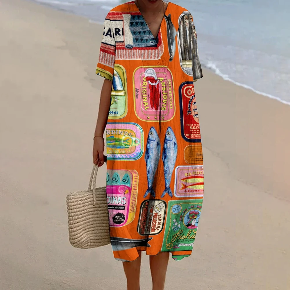 Women Summer New Simplicity Temperament Dress V-neck Linen Casua Female Loose Fit Long Dresses Luxury Brand Graphic Skirt
Women Summer New Simplicity Temperament Dress V-neck Linen Casua Female Loose Fit Long Dresses Luxury Brand Graphic Skirt