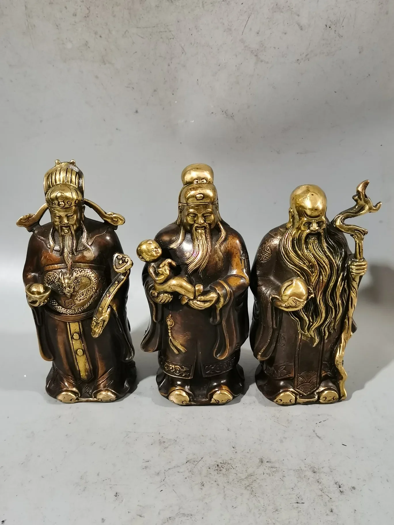 Three Star Statue of Fortune, Lu, and Shou Decorative Home Furnishings with Feng Shui Decoration
Three Star Statue of Fortune, Lu, and Shou Decorative Home Furnishings with Feng Shui Decoration