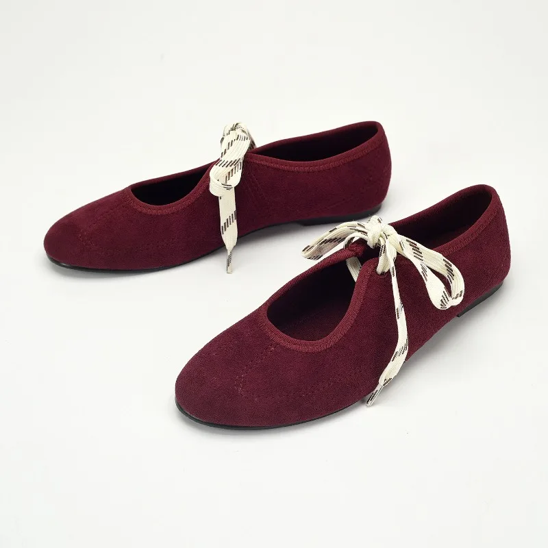 Casual Lace Up Red Ballet Flats Shoes for Women Comfortable Cloth Mary Janes Footwear Spring Autumn Round Toe Ladies Loafers
Casual Lace Up Red Ballet Flats Shoes for Women Comfortable Cloth Mary Janes Footwear Spring Autumn Round Toe Ladies Loafers