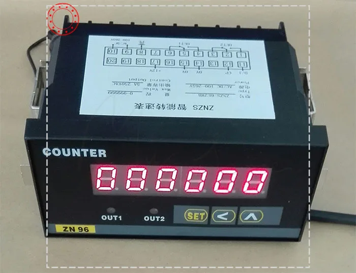 Digital display tachometer interval control tachometer 2 group relay output ZNZS2-6E2R
Digital display tachometer interval control tachometer 2 group relay output ZNZS2-6E2R
