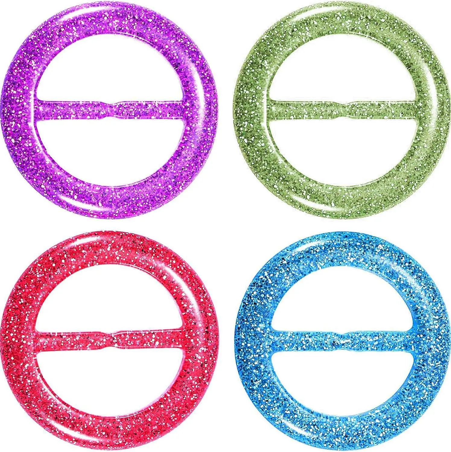 4 Pack Round Scarf Tie Clips for Women - 80s Party Plastic Tee Shirt Rings Assorted Colors
4 Pack Round Scarf Tie Clips for Women - 80s Party Plastic Tee Shirt Rings Assorted Colors