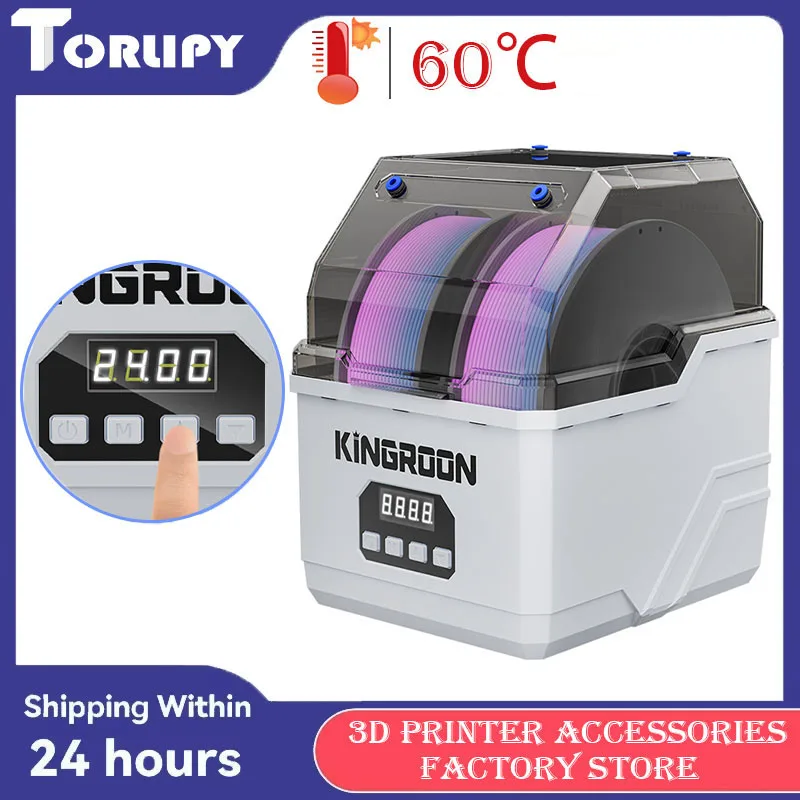 2 Rolls Filament Dehydrator Spool Holder Filaments Dry Box Compatible With 3D Consumables ABS PLA PETG FDM Material 3D Printer
2 Rolls Filament Dehydrator Spool Holder Filaments Dry Box Compatible With 3D Consumables ABS PLA PETG FDM Material 3D Printer