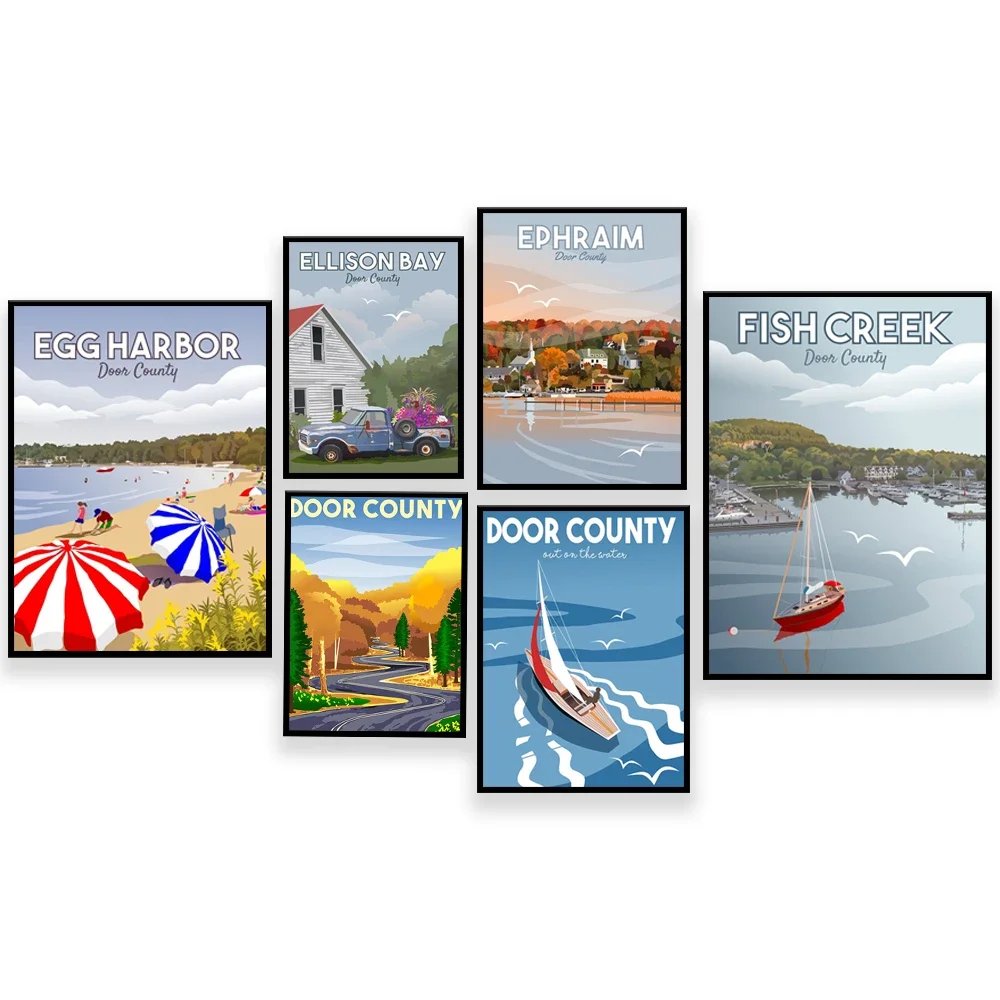 Door County Wisconsin Beach, Gate County, Washington Island Lavender Farm, Door County Wisconsin Sailing Sailing Tour Poster,
Door County Wisconsin Beach, Gate County, Washington Island Lavender Farm, Door County Wisconsin Sailing Sailing Tour Poster,