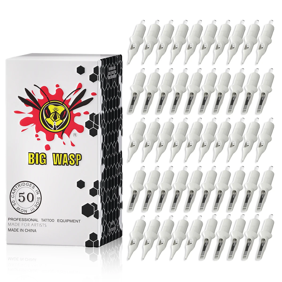 BIGWASP 50 шт. иглы для татуировки одноразовые стерильные картриджи Revolution RL/RS/RM/M1 для машин для татуировки макияж оборудование для боди-арта 
BIGWASP 50 шт. иглы для татуировки одноразовые стерильные картриджи Revolution RL/RS/RM/M1 для машин для татуировки макияж оборудование для боди-арта