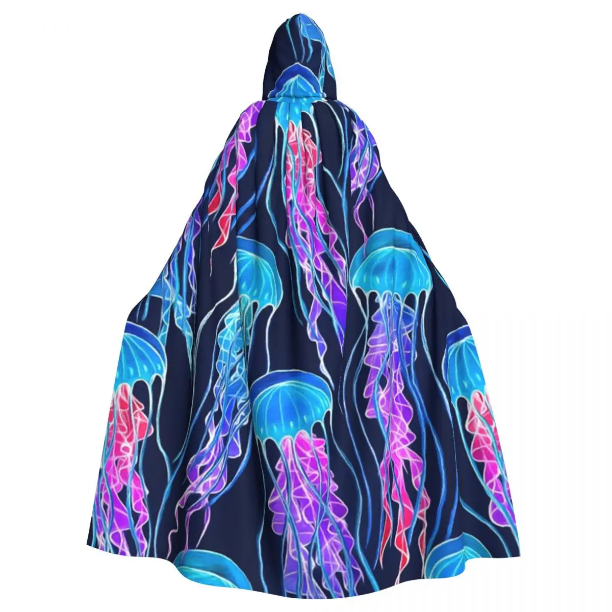 Luminescent Rainbow Jellyfish On Navy Blue Long Hooded Cloak Witch Medieval Costume Cosplay Cape HalloweenVampire Adult Unisex
Luminescent Rainbow Jellyfish On Navy Blue Long Hooded Cloak Witch Medieval Costume Cosplay Cape HalloweenVampire Adult Unisex