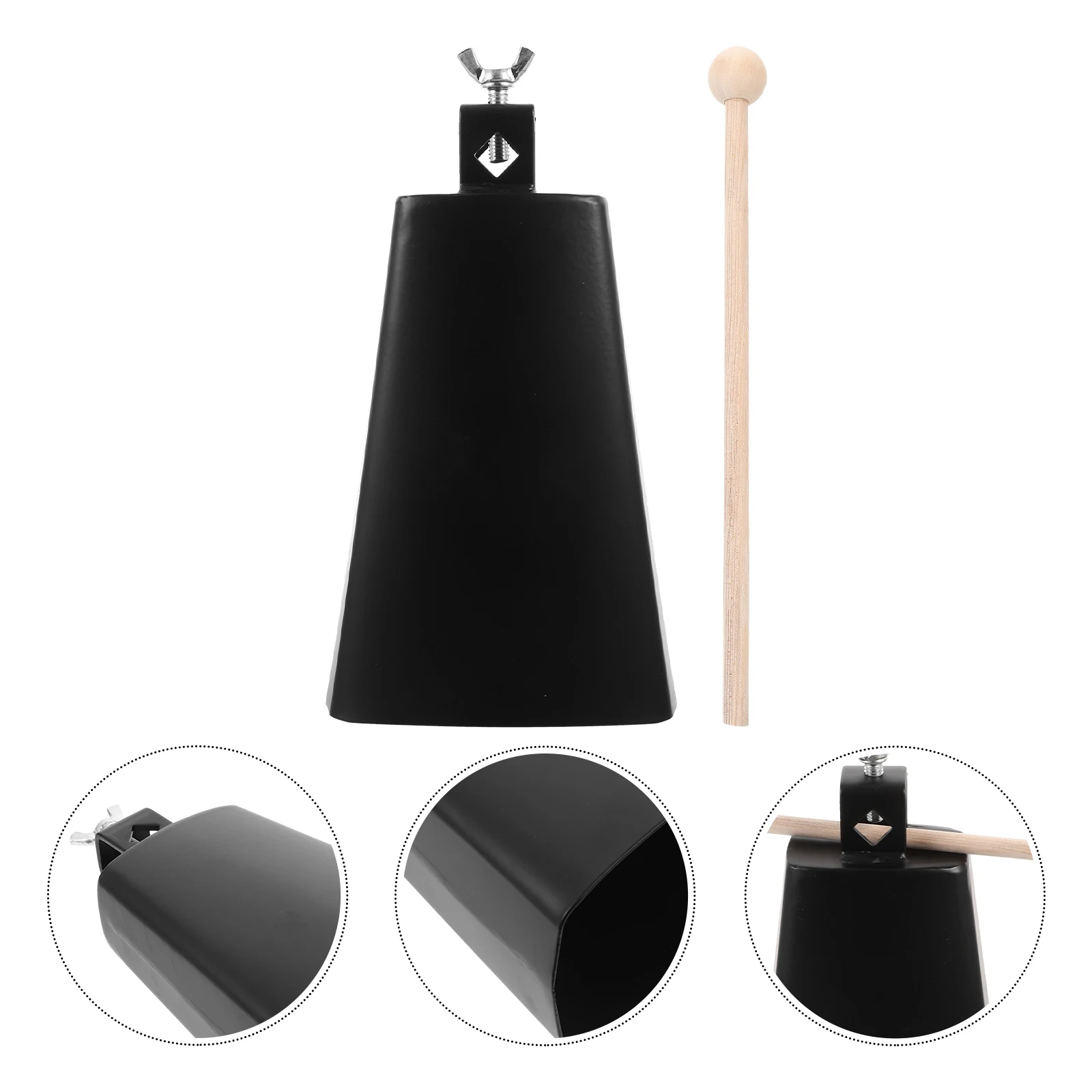 Cowbell Teaching Aids Hand Percussion Cowbells Metal with Handle Instrument Stick for Noise Maker
Cowbell Teaching Aids Hand Percussion Cowbells Metal with Handle Instrument Stick for Noise Maker