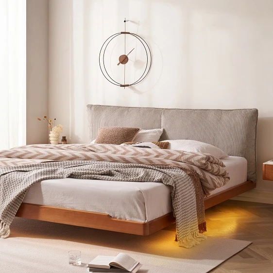 -yy L9015 Leather Soft Headboard Hanging Marriage Queen Floating Bed Led Induction Light with Double Upholstered Bed Frame
-yy L9015 Leather Soft Headboard Hanging Marriage Queen Floating Bed Led Induction Light with Double Upholstered Bed Frame