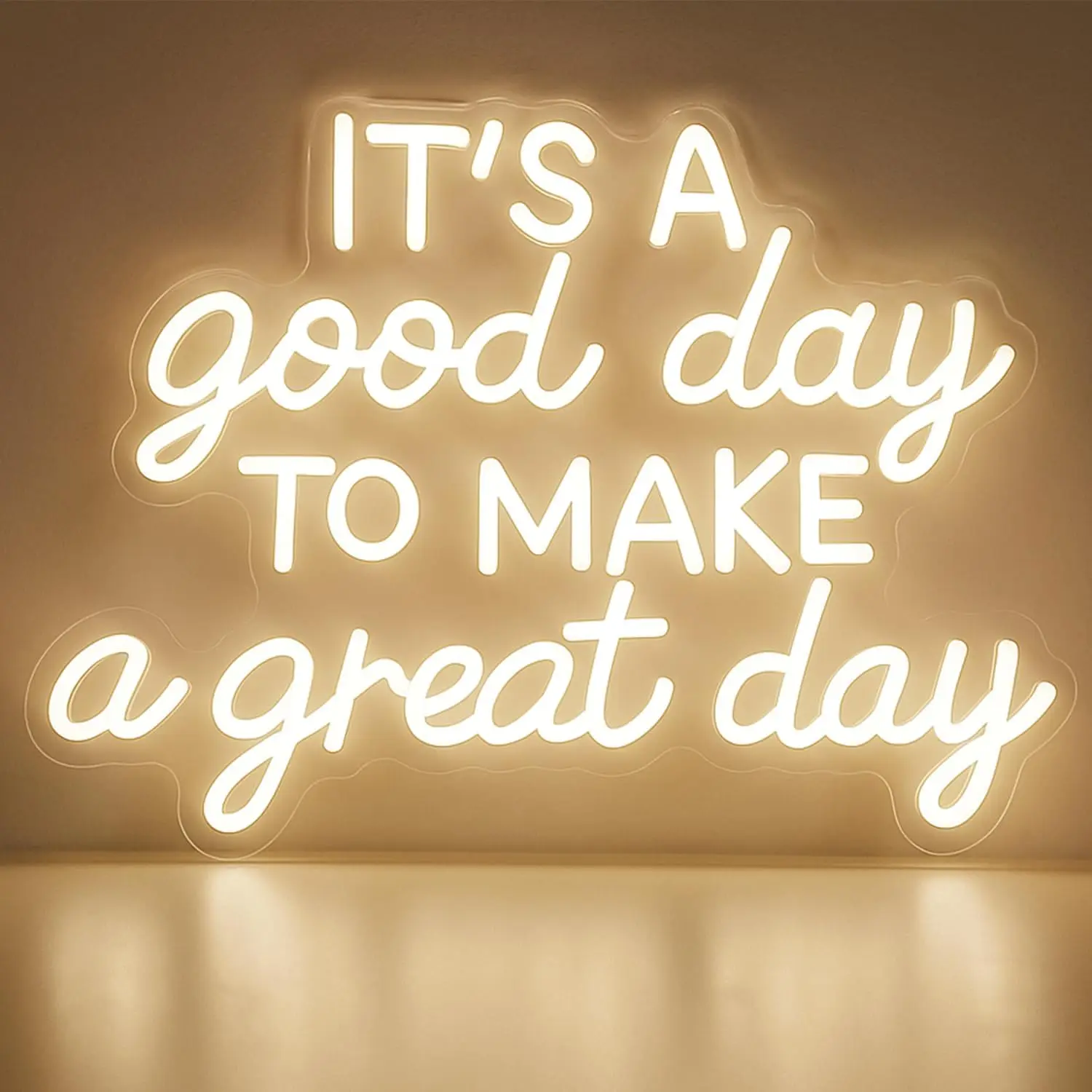 "It's a Good Day To Make a Great Day" Neon Sign USB Powered LED Neon Light for Classroom Bedroom Decoration Gift Art Wall Light
"It's a Good Day To Make a Great Day" Neon Sign USB Powered LED Neon Light for Classroom Bedroom Decoration Gift Art Wall Light