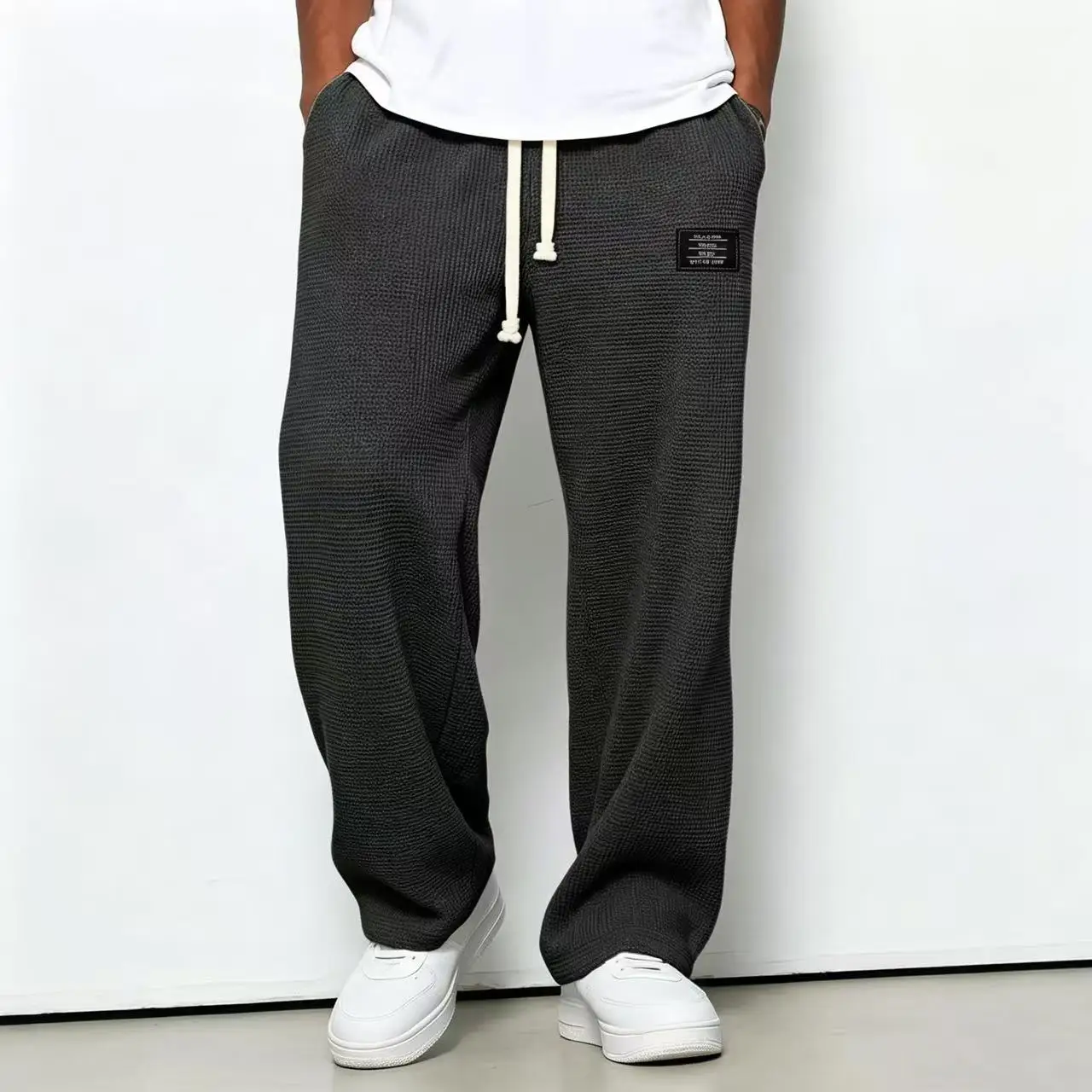 Men Spring Summer Trendy Outdoor Jogger Pants, Waffle Fabric Solid Color Breathable Loose Straight Drawstring Casual Trousers
Men Spring Summer Trendy Outdoor Jogger Pants, Waffle Fabric Solid Color Breathable Loose Straight Drawstring Casual Trousers