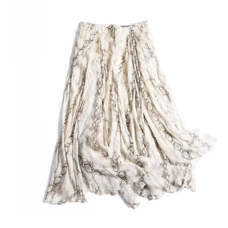 Women Skirt Snake Print Pleated Chiffon Skirt Vintage Zipper High Waist Office Lady Midi Skirts юбка y2k long skirts for women
Women Skirt Snake Print Pleated Chiffon Skirt Vintage Zipper High Waist Office Lady Midi Skirts юбка y2k long skirts for women