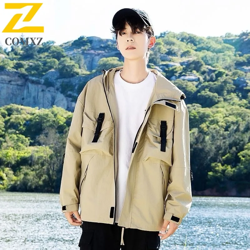 COMXZ мужские куртки с несколькими карманами, водонепроницаемые, для скалолазания, охоты, дышащее пальто для приключений и рыбалки, легкая куртка для кемпинга 
COMXZ мужские куртки с несколькими карманами, водонепроницаемые, для скалолазания, охоты, дышащее пальто для приключений и рыбалки, легкая куртка для кемпинга