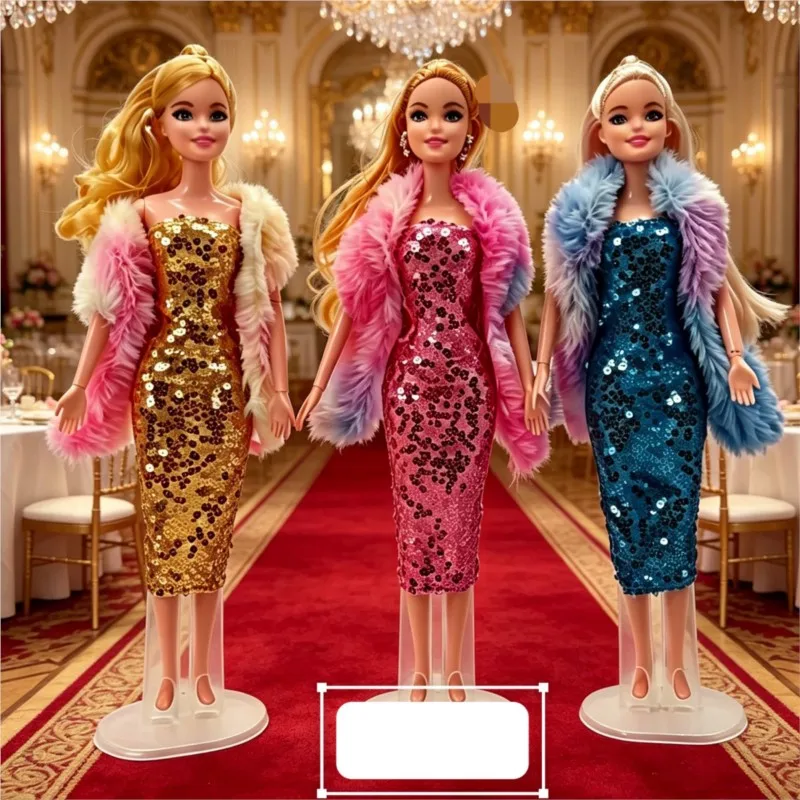 30cm 1/6 Doll Toy Clothing Set Fashion Girl Shimmering Lightly Luxurious Sequins Evening Gown Dress Sequins Dress+Wool Shawl Set
30cm 1/6 Doll Toy Clothing Set Fashion Girl Shimmering Lightly Luxurious Sequins Evening Gown Dress Sequins Dress+Wool Shawl Set
