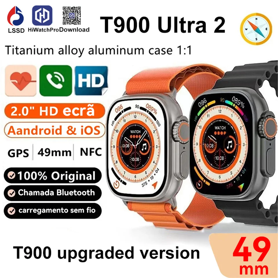 New T900 Ultra 2 Smart Watch 49mm 2025New NFC Men Women GPS Track Bluetooth Call BT Music Games Wireless Charging Smartwatch
New T900 Ultra 2 Smart Watch 49mm 2025New NFC Men Women GPS Track Bluetooth Call BT Music Games Wireless Charging Smartwatch