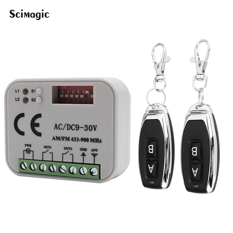 Universal Frequency 300-868MHz Receiver 2CH 12V 24V Relay Module Garage Door Remote Control 433.92MHz 868MHz
Universal Frequency 300-868MHz Receiver 2CH 12V 24V Relay Module Garage Door Remote Control 433.92MHz 868MHz