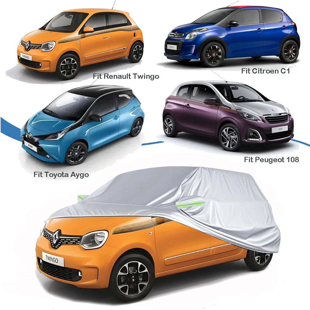 Водонепроницаемый полный автомобильный чехол Fit Citroen C1, Fit Renault Twingo, Fit Peugeot 108, Fit Toyota Aygo, солнцезащитные чехлы от дождя и пыли
Водонепроницаемый полный автомобильный чехол Fit Citroen C1, Fit Renault Twingo, Fit Peugeot 108, Fit Toyota Aygo, солнцезащитные чехлы от дождя и пыли