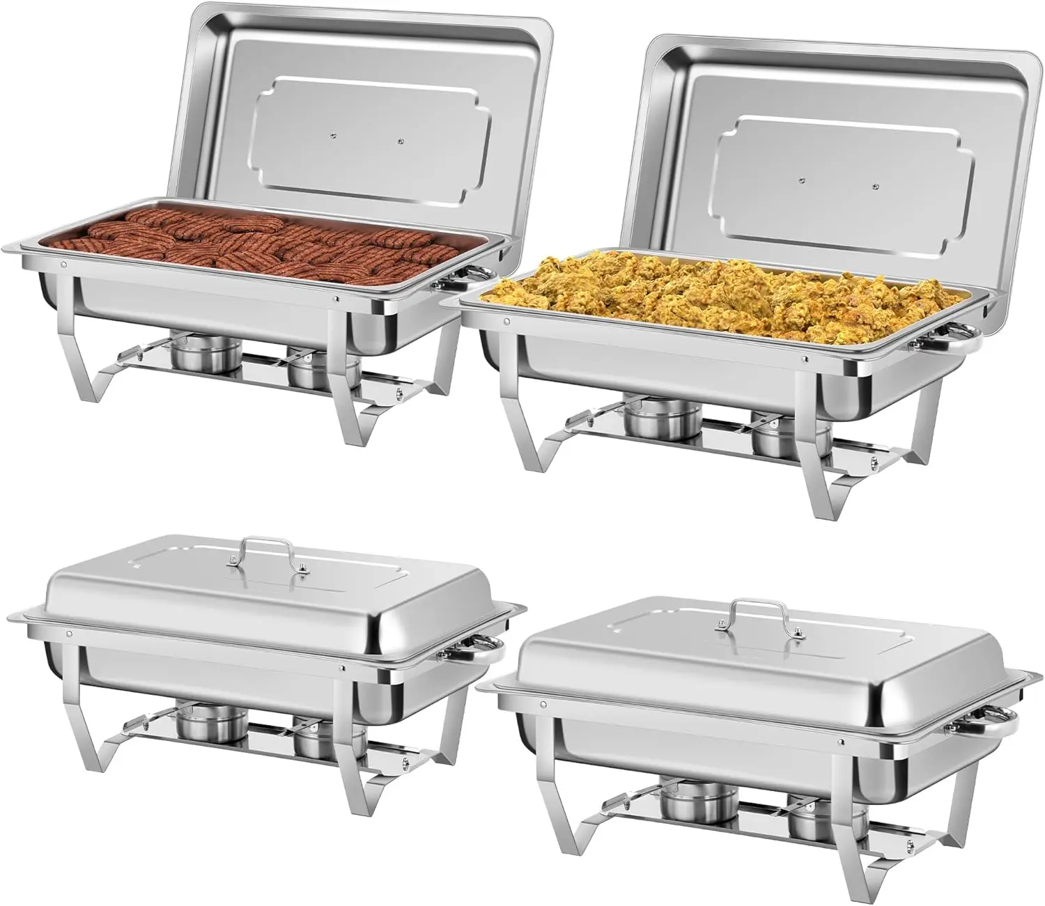 9.5 QT Chafing Dishes, 4 Pack High Premium Stainless Steel Complete Set, Rectangular Chafing Dish Buffet Set, Heating and Coolin
9.5 QT Chafing Dishes, 4 Pack High Premium Stainless Steel Complete Set, Rectangular Chafing Dish Buffet Set, Heating and Coolin
