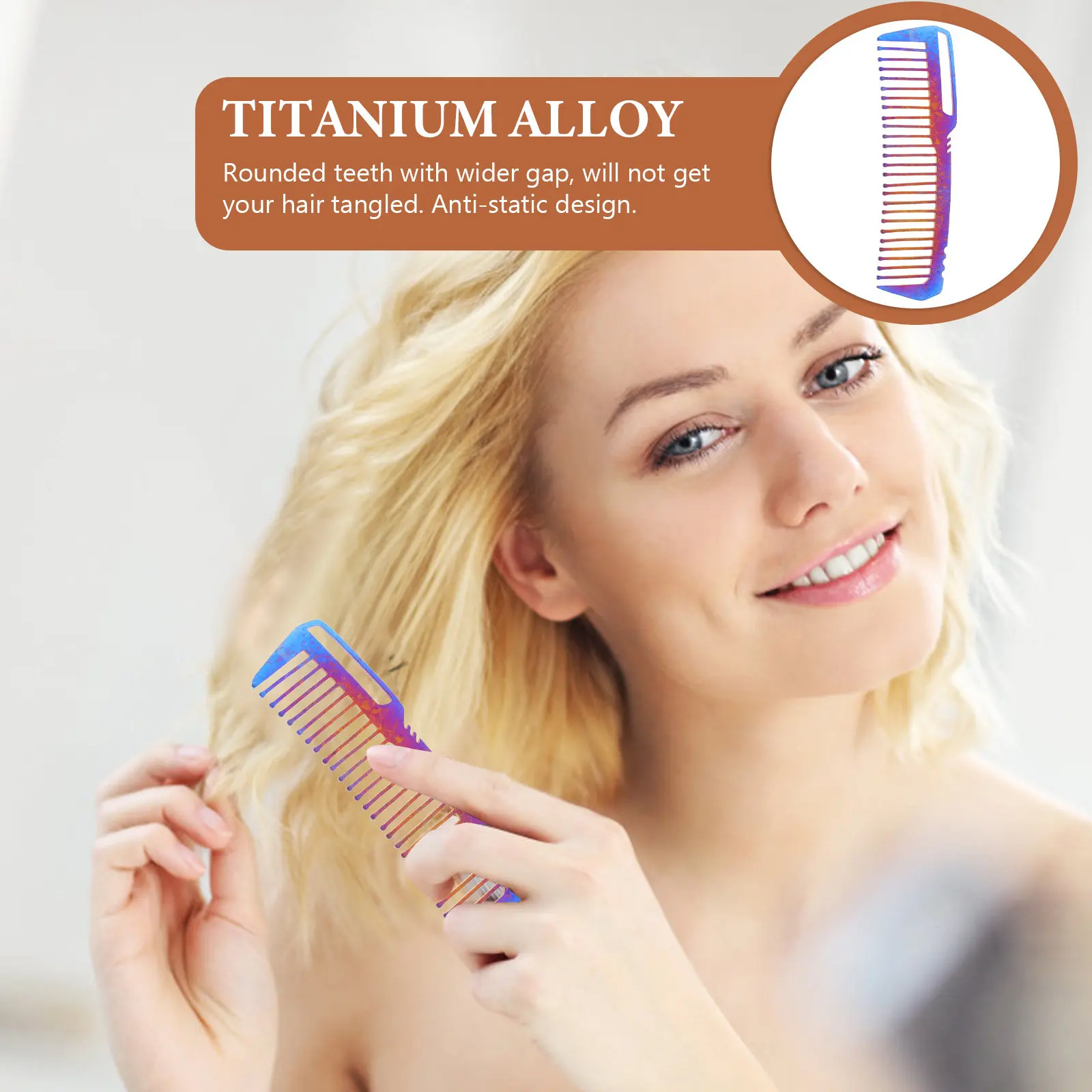 Professional Barber Comb for Men Salon Hairdressing Wide Gap Rounded Teeth Anti-Rust Titanium Alloy Styling Comb Brilliant
Professional Barber Comb for Men Salon Hairdressing Wide Gap Rounded Teeth Anti-Rust Titanium Alloy Styling Comb Brilliant