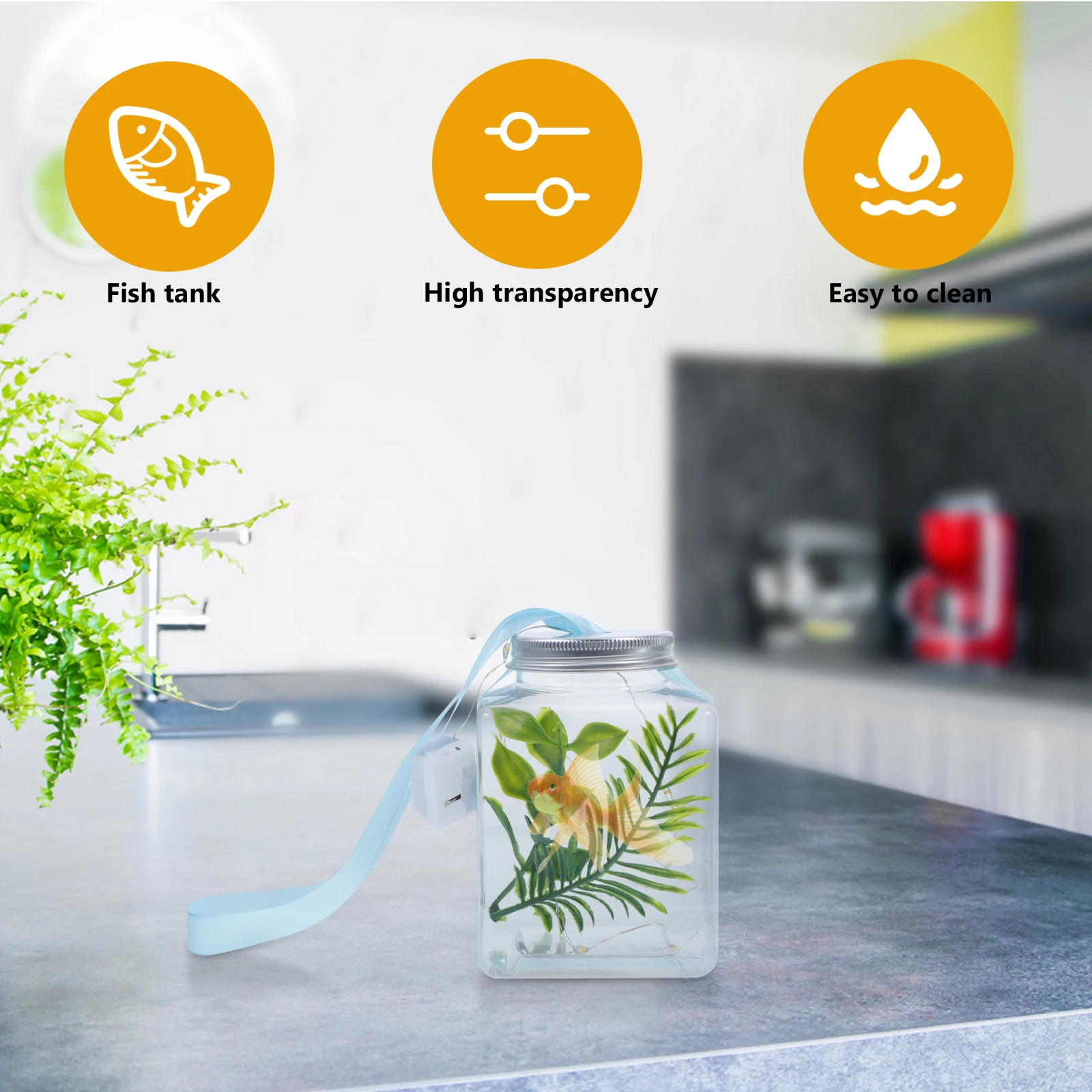 Plastic Fish Tank Aquarium Desktop Home Goldfish Bowl Small Transparent Office Bowls Aquatic Pets Container Decorative
Plastic Fish Tank Aquarium Desktop Home Goldfish Bowl Small Transparent Office Bowls Aquatic Pets Container Decorative