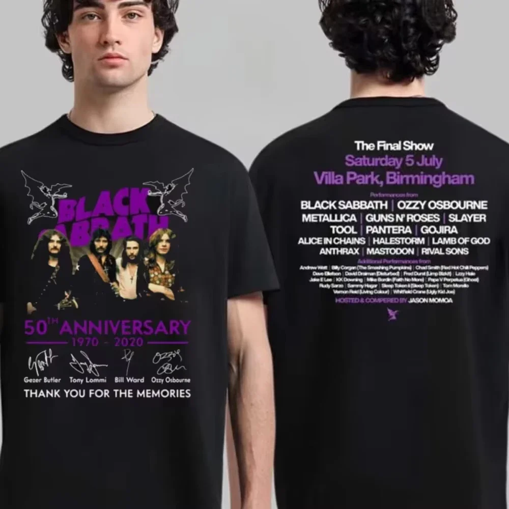 Black Sabbath and Ozzy Osbourne Back To The Beginning Merch Event Tees with Lineup Men Women T-Shirt Ins Y2k New Brand New Style
Black Sabbath and Ozzy Osbourne Back To The Beginning Merch Event Tees with Lineup Men Women T-Shirt Ins Y2k New Brand New Style