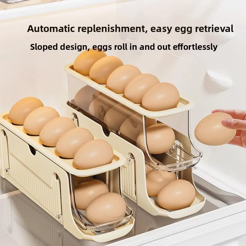 Large Capacity Three-Layer Rolling Egg Storage Box Kitchen Fridge Side Door Egg Tray Egg Holder Egg Organizer Kitchen Storage
Large Capacity Three-Layer Rolling Egg Storage Box Kitchen Fridge Side Door Egg Tray Egg Holder Egg Organizer Kitchen Storage