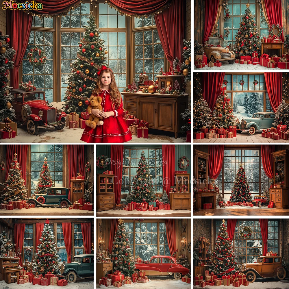Retro Christmas Gift Room Background Photography Wooden Window Xmas Tree Toys Cars Backdrop New Year's Eve Family Photo Studio
Retro Christmas Gift Room Background Photography Wooden Window Xmas Tree Toys Cars Backdrop New Year's Eve Family Photo Studio