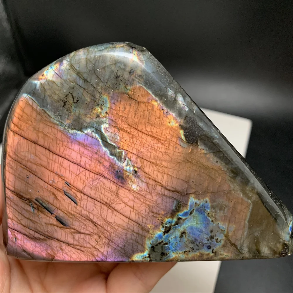 Triangle Natural Warm Orange Purple Light Labradorite Ornaments Standing Blue Light Labradorite Specimens Heal Beads Decorations
Triangle Natural Warm Orange Purple Light Labradorite Ornaments Standing Blue Light Labradorite Specimens Heal Beads Decorations