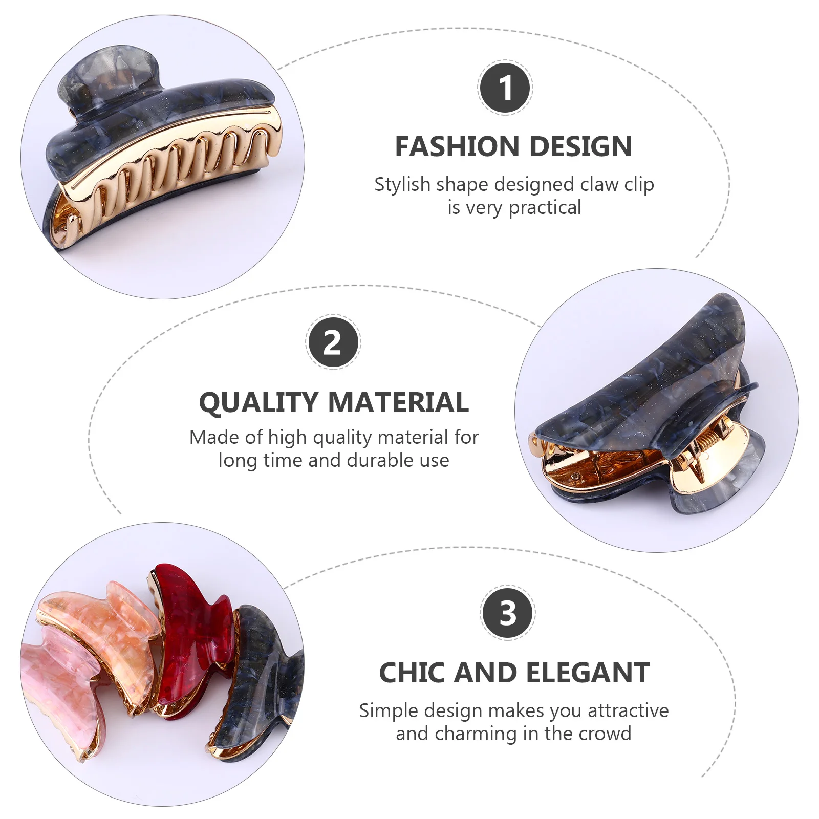 4pcs Claw Clips Acrylic Barrettes Bathing Hair Clip Shower Jaw Bathing Accessories Stylish Durable Hair Tools Gifts
4pcs Claw Clips Acrylic Barrettes Bathing Hair Clip Shower Jaw Bathing Accessories Stylish Durable Hair Tools Gifts