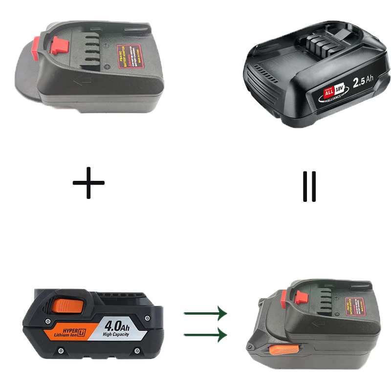 Battery Adapter Converter for Bosch Tools for RIDGID&AEG 18V Lithium Batteries To for Bosch PBA 18V Lithium Battery Power Tools
Battery Adapter Converter for Bosch Tools for RIDGID&AEG 18V Lithium Batteries To for Bosch PBA 18V Lithium Battery Power Tools