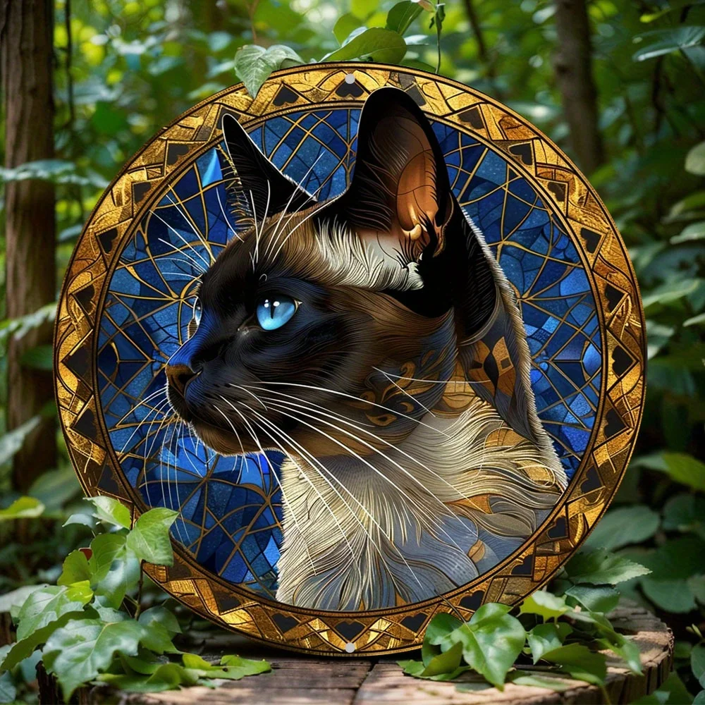 Siamese Cat Round Aluminum Wall Art, Decorative Sign for Home, Office, Ideal Gift for Cat Enthusiasts Decor
Siamese Cat Round Aluminum Wall Art, Decorative Sign for Home, Office, Ideal Gift for Cat Enthusiasts Decor