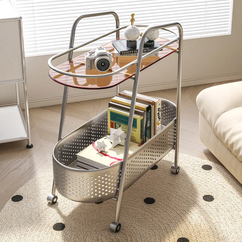 Vintage Iron Rolling Cart, Multi-Layer Storage Organizer, Glass Top Side Table, Creative Luxury Sofa and Living Room Decor
Vintage Iron Rolling Cart, Multi-Layer Storage Organizer, Glass Top Side Table, Creative Luxury Sofa and Living Room Decor