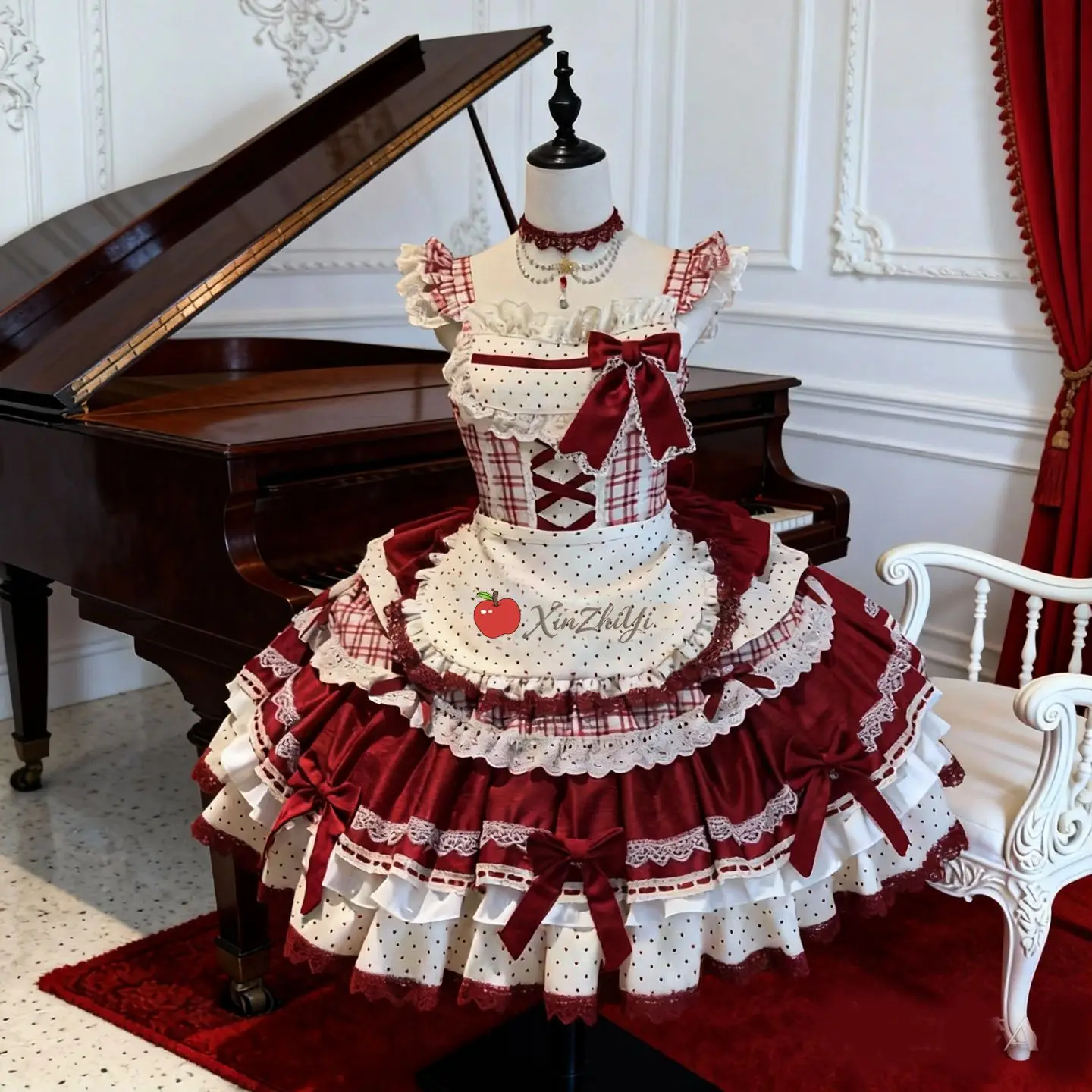 Coalfell Summer Strawberry Sweetheart Lolita Jsk Dress Sweet Cute Dot Printed Bow Apron Cake Mini Princess Dresses
Coalfell Summer Strawberry Sweetheart Lolita Jsk Dress Sweet Cute Dot Printed Bow Apron Cake Mini Princess Dresses