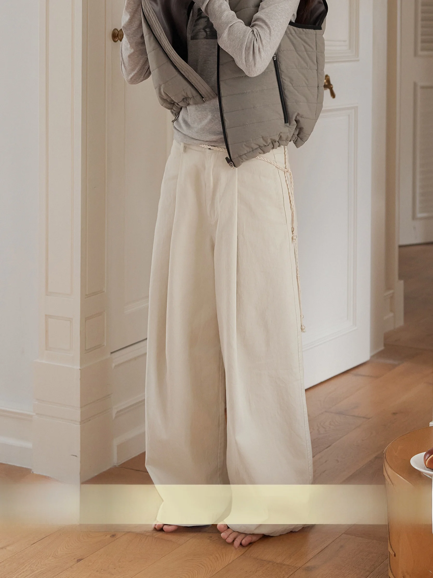 VNOOK Women's Cotton Wide Leg Pants Loose Fit Casual High Waist Floor Length Straight Cut Water Washed Autumn Winter New Arrival
VNOOK Women's Cotton Wide Leg Pants Loose Fit Casual High Waist Floor Length Straight Cut Water Washed Autumn Winter New Arrival