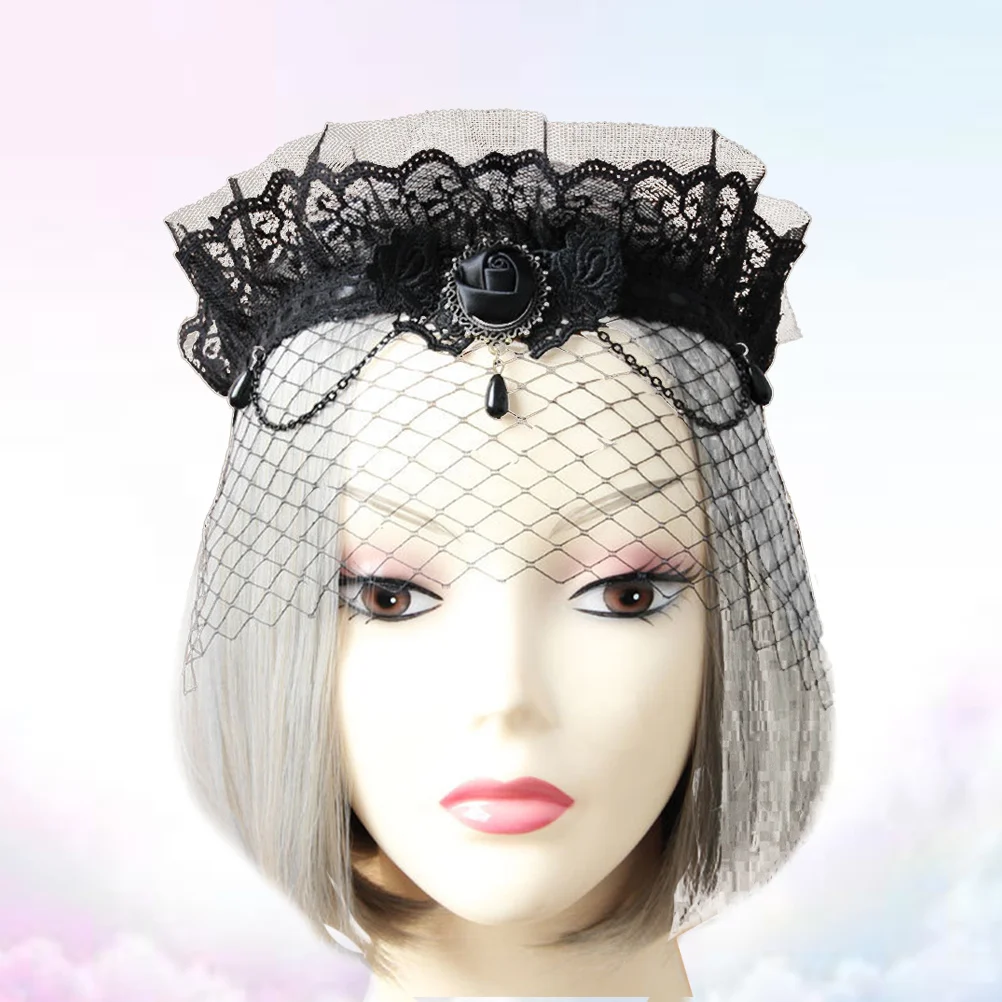 Lace Veil Headband Retro Crown Vintage Grenadine Hair Accessories for Wedding Costume Photo Prop Vintage Veil Lace Headwear
Lace Veil Headband Retro Crown Vintage Grenadine Hair Accessories for Wedding Costume Photo Prop Vintage Veil Lace Headwear