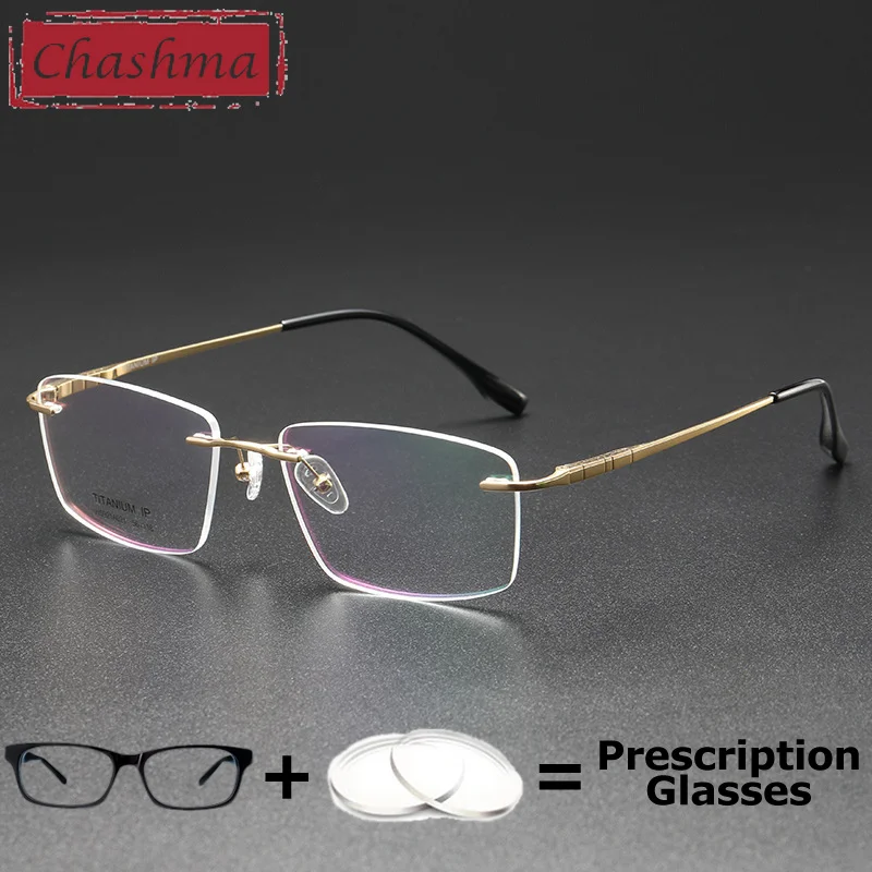 Chashma Rimless Optical Glasses Frameless Men Prescription Glasses Myopia Anti Blue Ray UV Protection Durable Lenses for Male
Chashma Rimless Optical Glasses Frameless Men Prescription Glasses Myopia Anti Blue Ray UV Protection Durable Lenses for Male