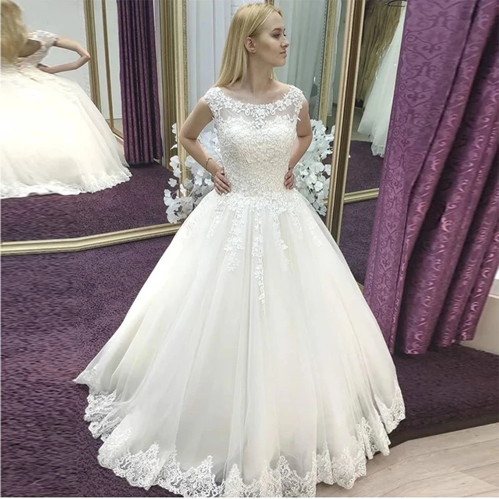 GUXQD Scoop Neck Ball Gown Wedding Dresses Vestido De Noiva Women Fashion Applique Floor-Length Formal Princess Bride Dresses
GUXQD Scoop Neck Ball Gown Wedding Dresses Vestido De Noiva Women Fashion Applique Floor-Length Formal Princess Bride Dresses