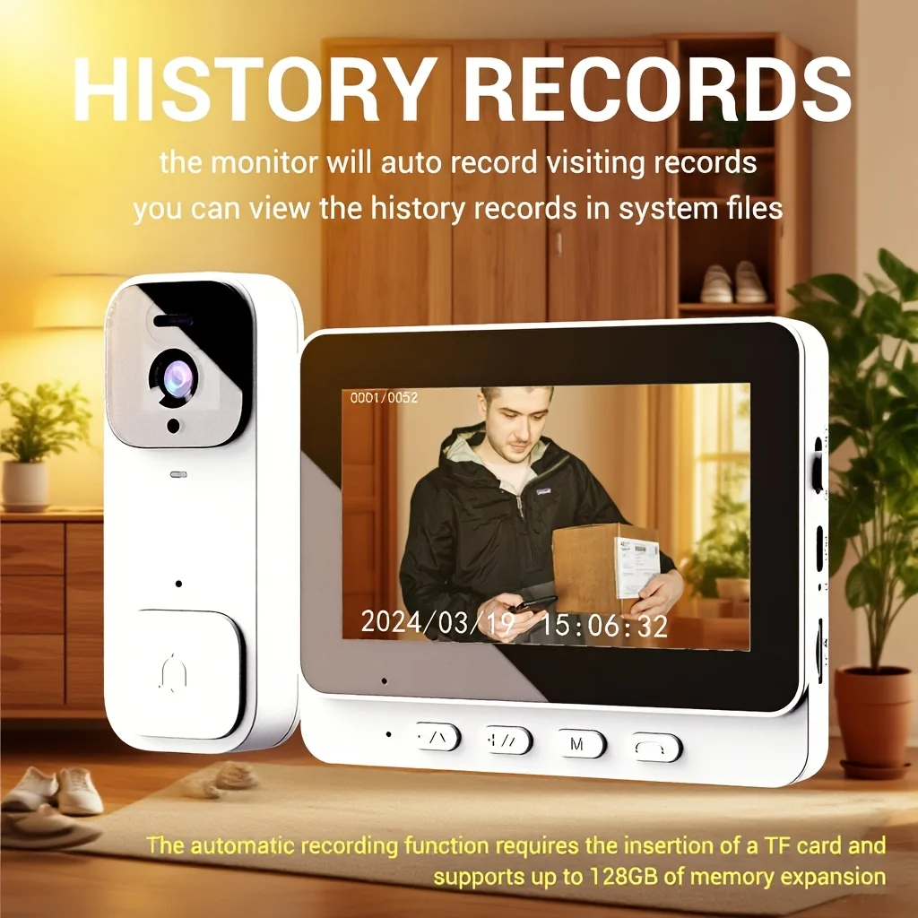 X7/NT601/X6 SMart Video Doorbell With 4.3" Display: No WiFi Needed & 128GB Storage | 300K Pixel Auto-Capture + 3+ Month
X7/NT601/X6 SMart Video Doorbell With 4.3" Display: No WiFi Needed & 128GB Storage | 300K Pixel Auto-Capture + 3+ Month
